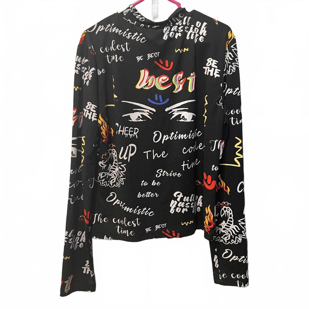 Girls' Long Sleeve Printed Top Size 11-12Y